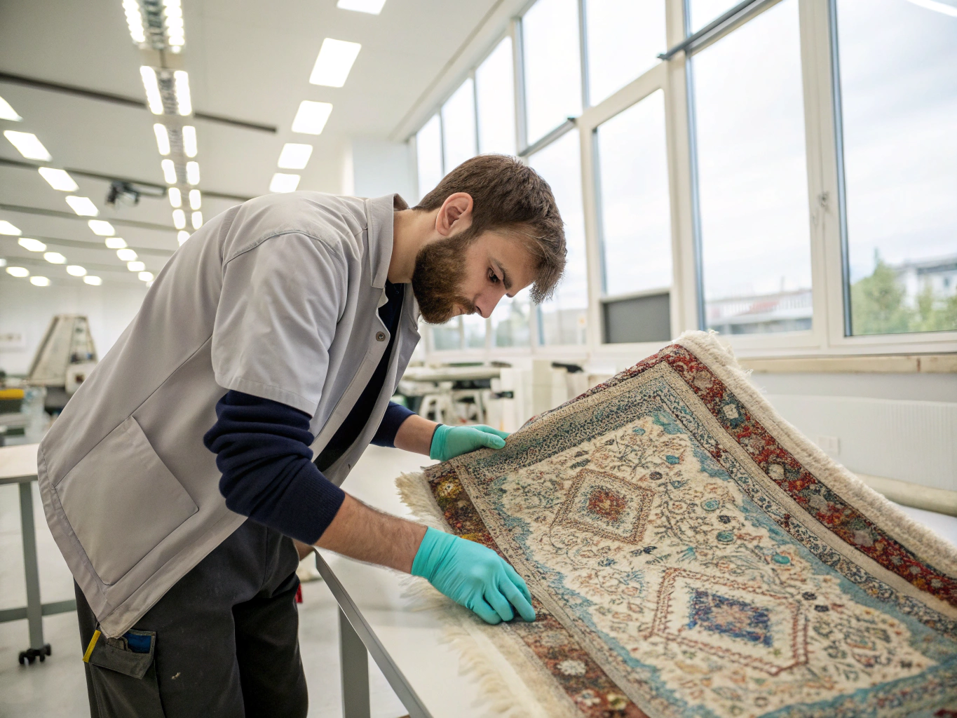 Professional rug cleaning and gentle washing specialist at Paymon Rug Wash in Stafford VA