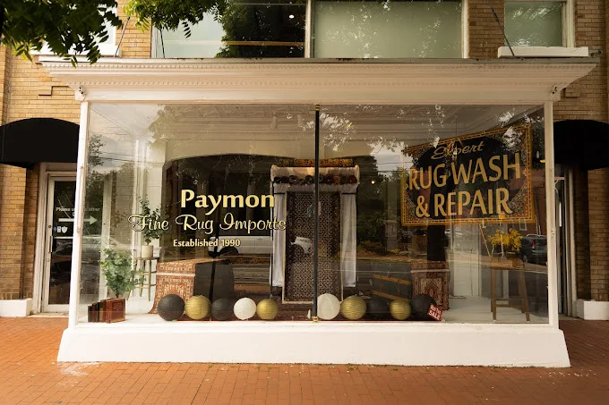 Paymon storefront and rug showroom in historic Fredericksburg