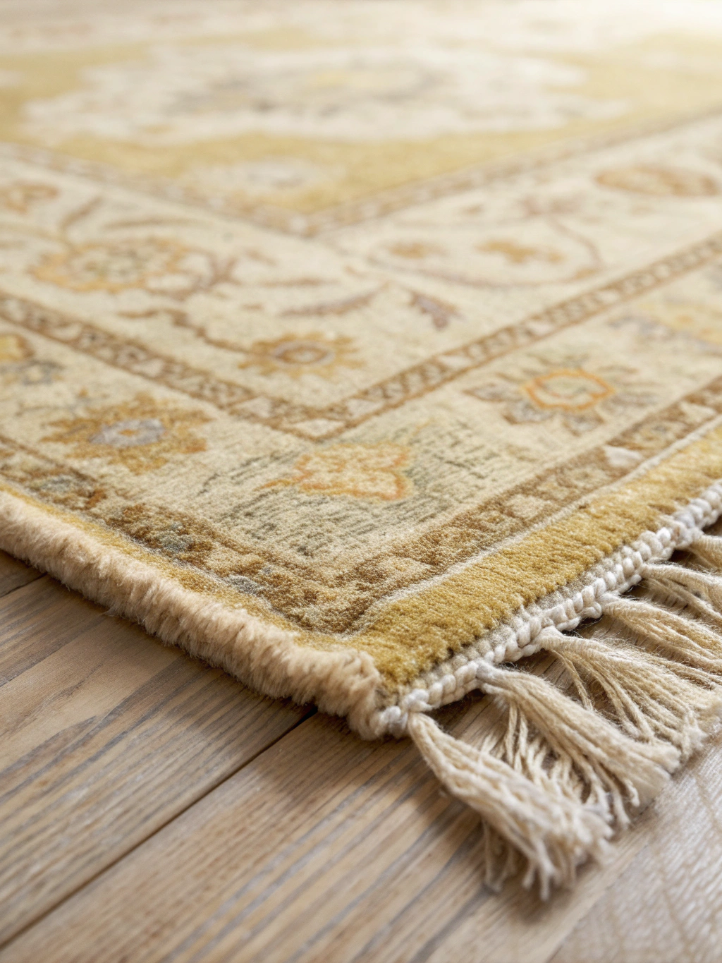 Oriental rug fringe grooming and preservation inspection
